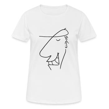 Head Hagen 105 - chose pure tête - noir - T-shirt respirant Femme - blanc - Devant - AI Model Female 172 dark (172cm)
