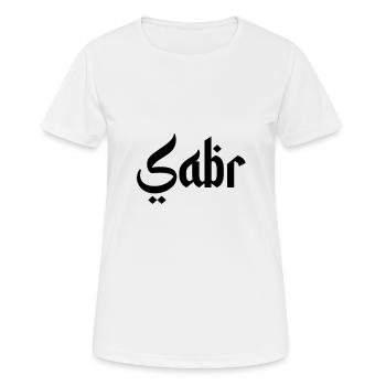 Sabr - T-shirt respirant Femme - blanc - Devant - AI Model Female 172 dark (172cm)