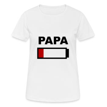 Papa Batterie - Frauen T-Shirt atmungsaktiv - Weiß - Vorne - AI Model Female 172 dark (172cm)