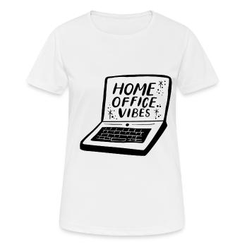 Home Office Vibes - Frauen T-Shirt atmungsaktiv - Weiß - Vorne - AI Model Female 172 dark (172cm)