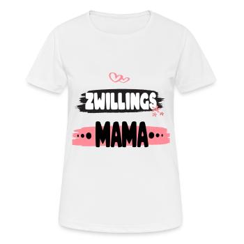 Zwillinge Mutter Mama Zwillingsmama Eltern Mom - Frauen T-Shirt atmungsaktiv - Weiß - Vorne - AI Model Female 172 dark (172cm)