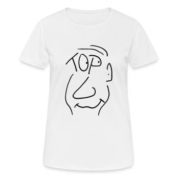 Tête Top 200 - Pure Head - Noir - T-shirt respirant Femme - blanc - Devant - AI Model Female 172 dark (172cm)