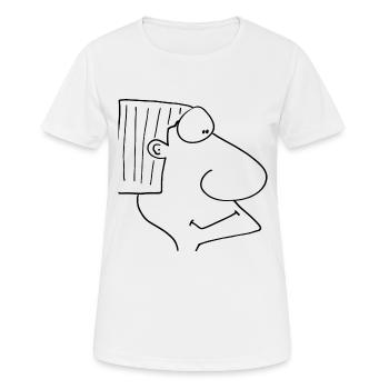 Kopf Jannek 193 - reine Kopfsache – schwarz - Frauen T-Shirt atmungsaktiv - Weiß - Vorne - AI Model Female 172 dark (172cm)
