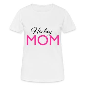 hockey mum - T-shirt respirant Femme - blanc - Devant - AI Model Female 172 dark (172cm)