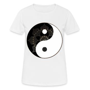 Yin-Yang - Frauen T-Shirt atmungsaktiv - Weiß - Vorne - AI Model Female 172 dark (172cm)