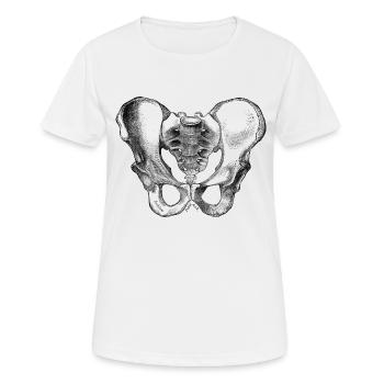 Menschlicher Körper - Becken - Frauen T-Shirt atmungsaktiv - Weiß - Vorne - AI Model Female 172 dark (172cm)