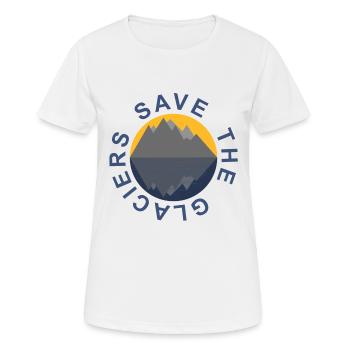 Protects the glaciers - climate change - environmental protection - Women's Breathable T-Shirt - white - Front - AI Model Female 172 dark (172cm)