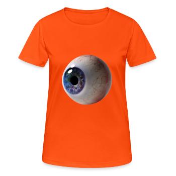 Galaxie Auge | Auge Weltraum Universum Geschenk - Frauen T-Shirt atmungsaktiv - Neonorange - Vorne - AI Model Female 172 dark (172cm)
