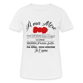 Fête des mères - T-shirt respirant Femme - blanc - Devant - AI Model Female 172 dark (172cm)