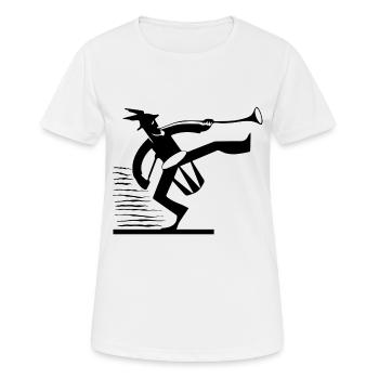 maya krieger mit trommel.krieger maya,tempel - Frauen T-Shirt atmungsaktiv - Weiß - Vorne - AI Model Female 172 dark (172cm)