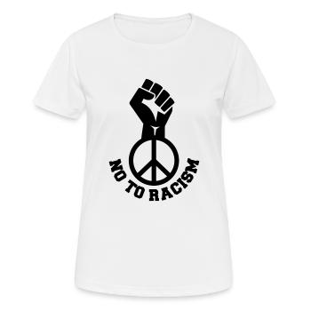 Black Lives Matter - No to Racism - Women's Breathable T-Shirt - white - Front - AI Model Female 172 dark (172cm)