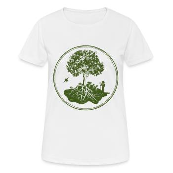 Permaculture Design nature, écologie, durable - T-shirt respirant Femme - blanc - Devant - AI Model Female 172 dark (172cm)