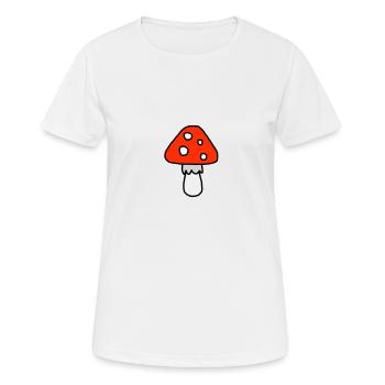 Lucky agaric ou mouche - T-shirt respirant Femme - blanc - Devant - AI Model Female 172 dark (172cm)
