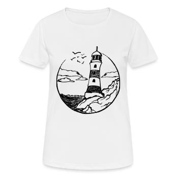 Lighthouse - Women's Breathable T-Shirt - white - Front - AI Model Female 172 dark (172cm)