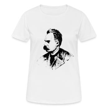 Friedrich Nietzsche - T-shirt respirant Femme - blanc - Devant - AI Model Female 172 dark (172cm)