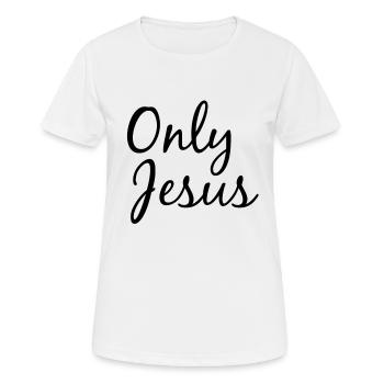 Jesus Christus - Frauen T-Shirt atmungsaktiv - Weiß - Vorne - AI Model Female 172 dark (172cm)
