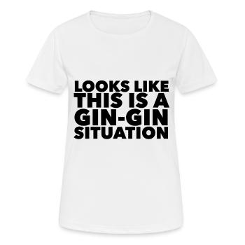 Looks like this is a gin gin situation - Women's Breathable T-Shirt - white - Front - AI Model Female 172 dark (172cm)