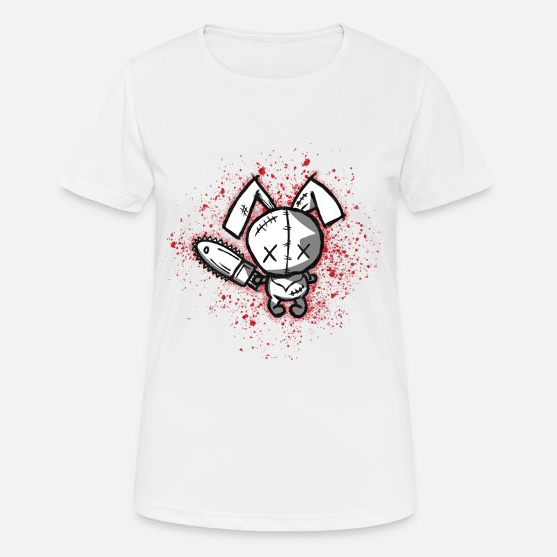 Evil Pets - Rabbit 1 - Frauen T-Shirt atmungsaktiv - Weiß