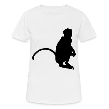 Curious monkey - Women's Breathable T-Shirt - white - Front - AI Model Female 172 dark (172cm)