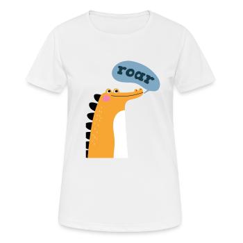 Krokodil Kroko - Frauen T-Shirt atmungsaktiv - Weiß - Vorne - AI Model Female 172 dark (172cm)