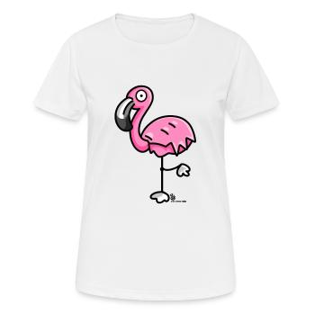 Flamingo - T-shirt respirant Femme - blanc - Devant - AI Model Female 172 dark (172cm)