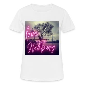 love you Hamburg - Frauen T-Shirt atmungsaktiv - Weiß - Vorne - AI Model Female 172 dark (172cm)