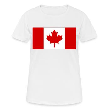 Spezielle kanadische Flagge Kanada - Frauen T-Shirt atmungsaktiv - Weiß - Vorne - AI Model Female 172 dark (172cm)