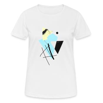 Hippe abstrakte, geometrische Formen & Shapes - Frauen T-Shirt atmungsaktiv - Weiß - Vorne - AI Model Female 172 dark (172cm)
