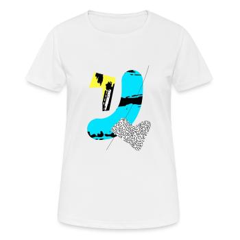 Abstract geometric shapes & shapes - Women's Breathable T-Shirt - white - Front - AI Model Female 172 dark (172cm)