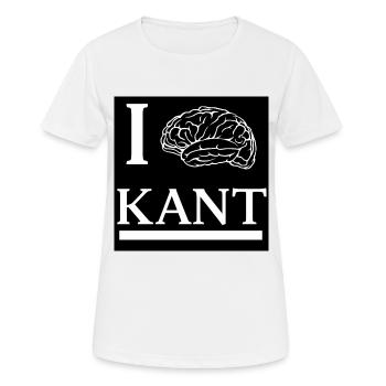 Kant - Frauen T-Shirt atmungsaktiv - Weiß - Vorne - AI Model Female 172 dark (172cm)