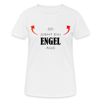 Engel - Frauen T-Shirt atmungsaktiv - Weiß - Vorne - AI Model Female 172 dark (172cm)