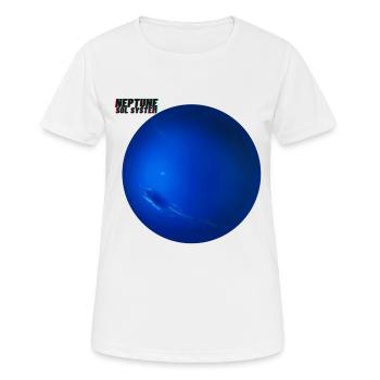 Neptune Neptun Sol System - Frauen T-Shirt atmungsaktiv - Weiß - Vorne - AI Model Female 172 dark (172cm)