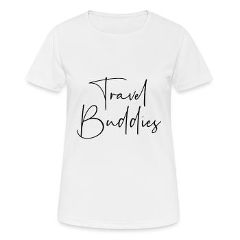 Travel buddies - Women's Breathable T-Shirt - white - Front - AI Model Female 172 dark (172cm)
