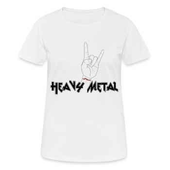 Heavy Metal - Frauen T-Shirt atmungsaktiv - Weiß - Vorne - AI Model Female 172 dark (172cm)