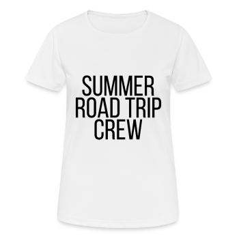 Summer Road Trip Crew - Frauen T-Shirt atmungsaktiv - Weiß - Vorne - AI Model Female 172 dark (172cm)