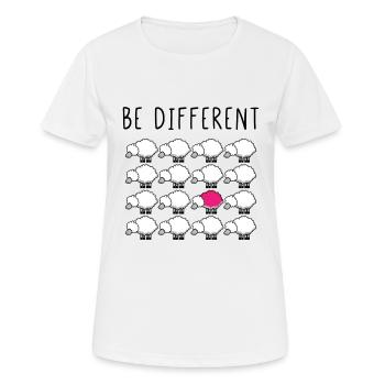Sois différent - T-shirt respirant Femme - blanc - Devant - AI Model Female 172 dark (172cm)