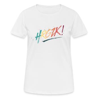 Herrgottzack - Herrgottsack - Sack Cement - HRGZK - Women's Breathable T-Shirt - white - Front - AI Model Female 172 dark (172cm)