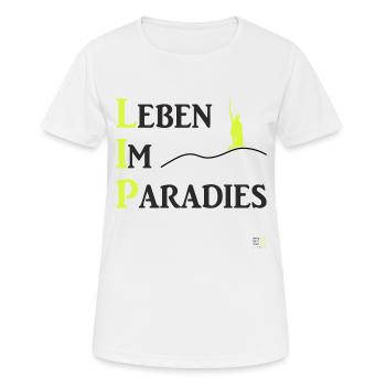 LIP Vie au paradis, cercle de la lèvre Monument Hermann - T-shirt respirant Femme - blanc - Devant - AI Model Female 172 dark (172cm)