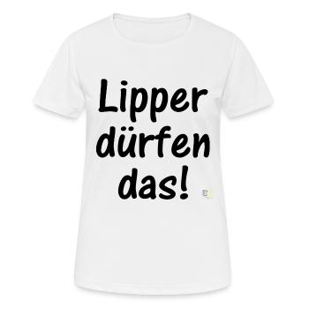 Lipper dürfen das, Kreis Lippe Hermannsdenkmal - Frauen T-Shirt atmungsaktiv - Weiß - Vorne - AI Model Female 172 dark (172cm)