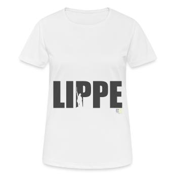 Lippe Schriftzug Kreis Lippe Hermannsdenkmal - Frauen T-Shirt atmungsaktiv - Weiß - Vorne - AI Model Female 172 dark (172cm)