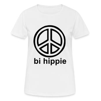 bi hippie - pride Design - Frauen T-Shirt atmungsaktiv - Weiß - Vorne - AI Model Female 172 dark (172cm)