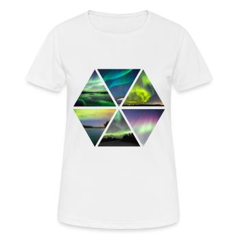 Lumières polaires - T-shirt respirant Femme - blanc - Devant - AI Model Female 172 dark (172cm)