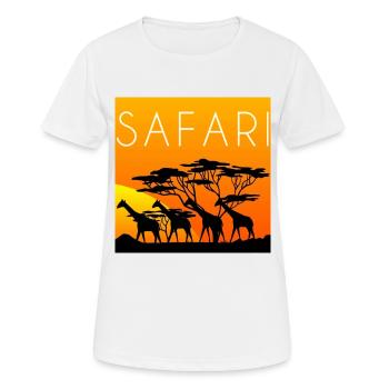 safari mit giraffen,safari,giraffen - Frauen T-Shirt atmungsaktiv - Weiß - Vorne - AI Model Female 172 dark (172cm)