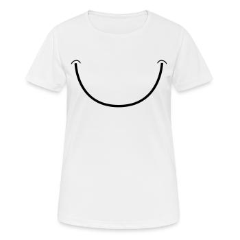 sourire - T-shirt respirant Femme - blanc - Devant - AI Model Female 172 dark (172cm)