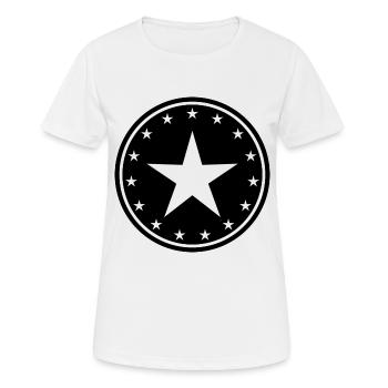 Star logo star star logo circle - Women's Breathable T-Shirt - white - Front - AI Model Female 172 dark (172cm)