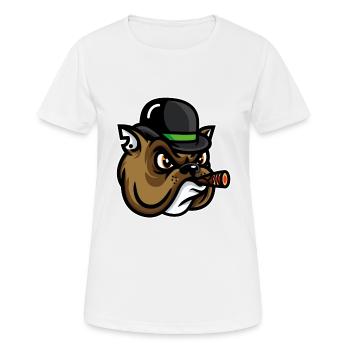buldog - T-shirt respirant Femme - blanc - Devant - AI Model Female 172 dark (172cm)