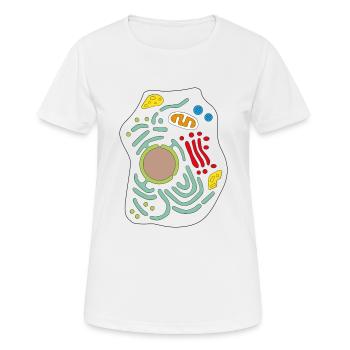 Zelle - Frauen T-Shirt atmungsaktiv - Weiß - Vorne - AI Model Female 172 dark (172cm)
