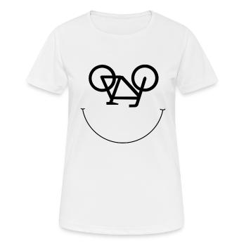 Impression de vélo - T-shirt respirant Femme - blanc - Devant - AI Model Female 172 dark (172cm)