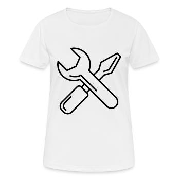 Réparation - T-shirt respirant Femme - blanc - Devant - AI Model Female 172 dark (172cm)