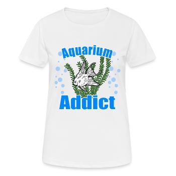 Aquarium Addict aquariophile aquariophile - T-shirt respirant Femme - blanc - Devant - AI Model Female 172 dark (172cm)